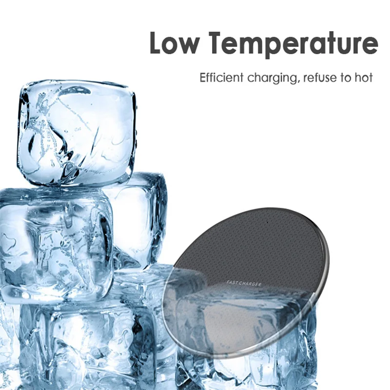 2 قطعة شاحن لاسلكي عالمي 5 واط/10 واط شاحن الهاتف اللاسلكية شحن سريع لوحة شحن هاتف السيارة ل