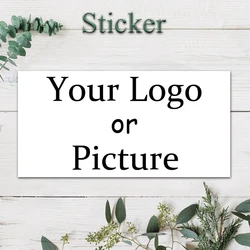 100-1000pcs rectangle ​Custom Sticker and Customized Logos Wedding Birthday Baptism Stickers Design Your Own Personalize Sticker