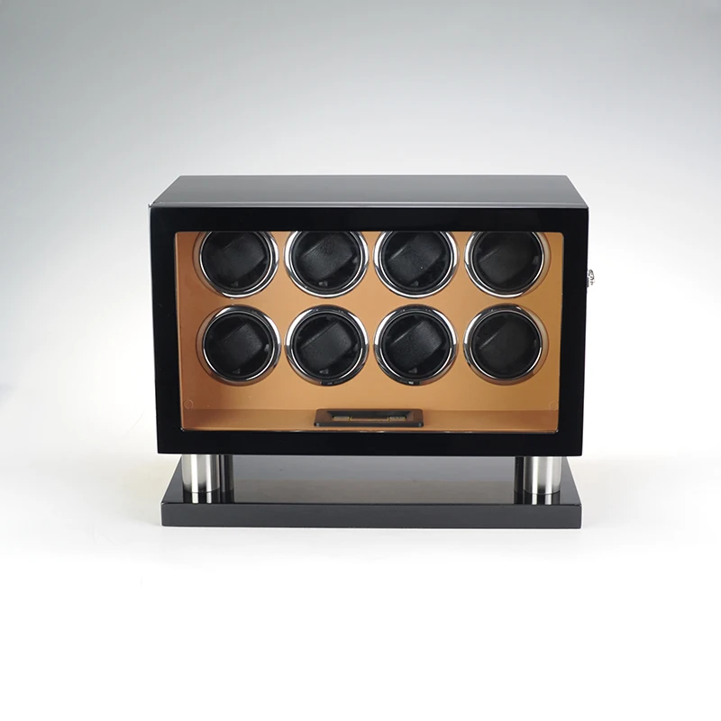 MELANCY High Quality Watch Winder for Automatic 8 Slot Watches with Mabuchi Motor LCD Touch Screen Safe Wooden Watch Box