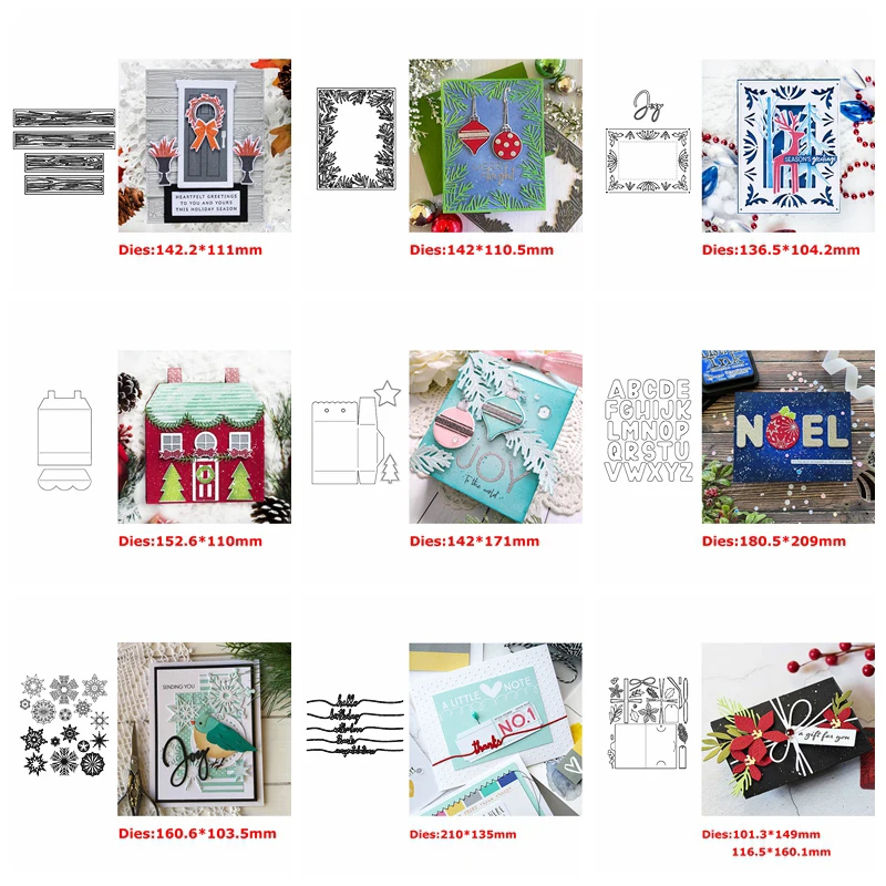 

House Gift Box Banner Flower Hollow Frame A-Z Capital Words Floral Letter Line Ornament Die Cutting DIY 2020 New #22