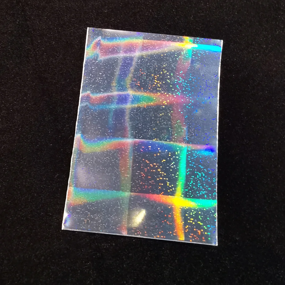 50PCS/Bag Laser Dots Grid Card Sleeves For Flashing Idol Card Film Protector Holographic Foil Tarot Cards Film Cover