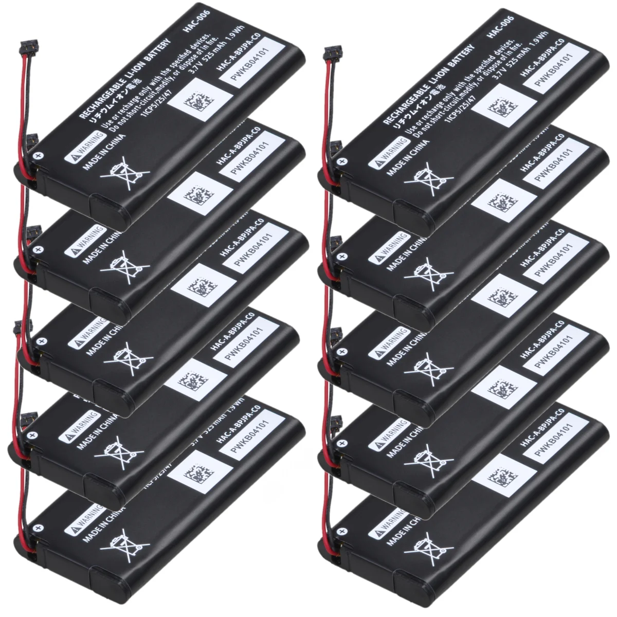 10-Pack HAC006 HAC-006 Switch Battery for Nintendo Switch Ns Joy-Con Controller HAC-BPJPA-C0 HAC-015/016 HAC-A-JCL-C0