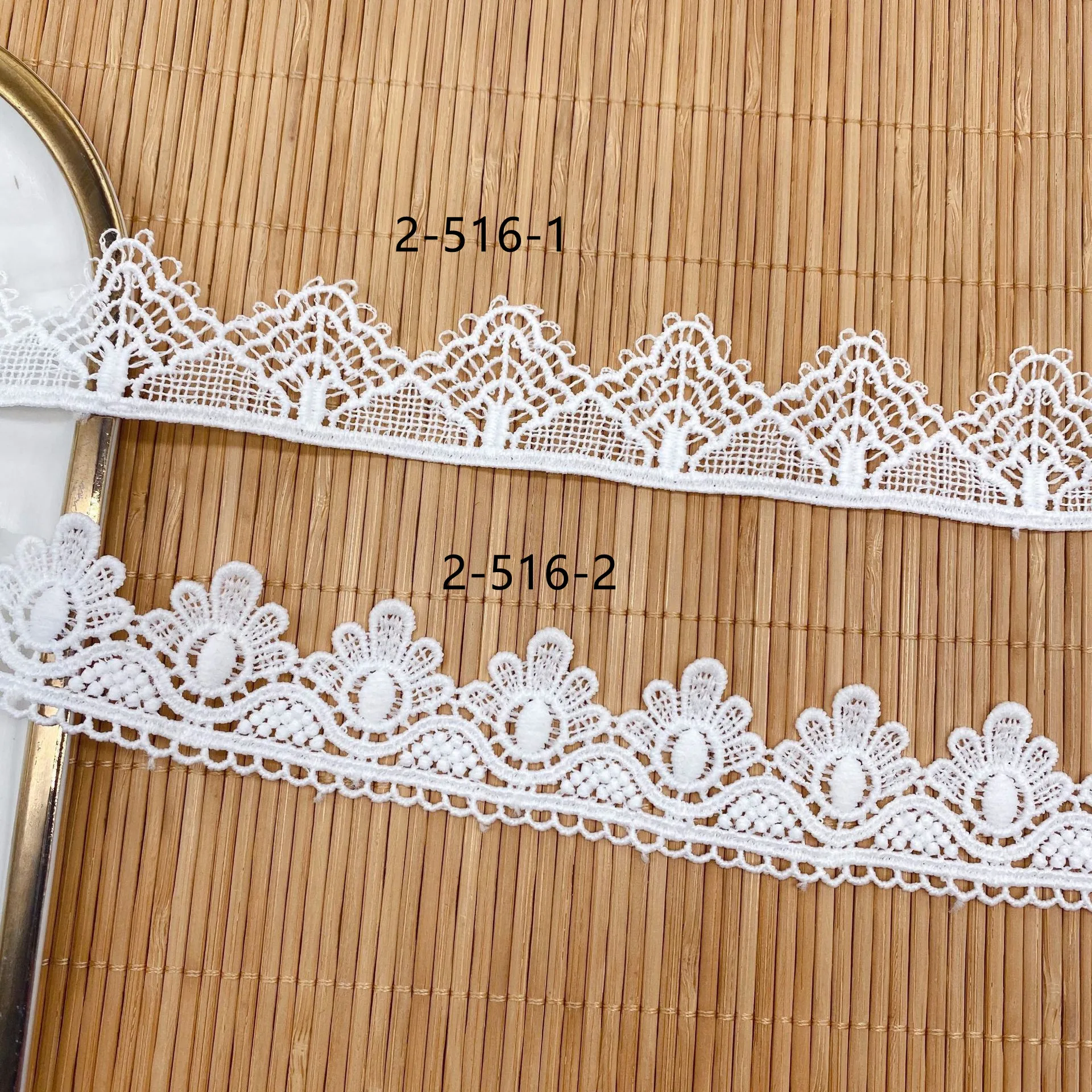 Ruban brodé en dentelle de soie et de lait, 3yards, pour garniture, décorations en dentelle faites à la main, bricolage, accessoires de couture pour mariage