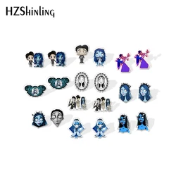 2020 New Corpse Bride Stud Earring Halloween Acrylic Earrings Handmade Resin Epoxy Jewelry Earring