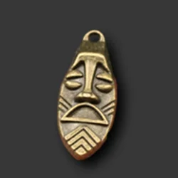 8pcs Antique Bronze Color Retro 3D Face Pendant Hip Hop Necklace Earring Accessories DIY Charms For Jewelry Crafts Making A732