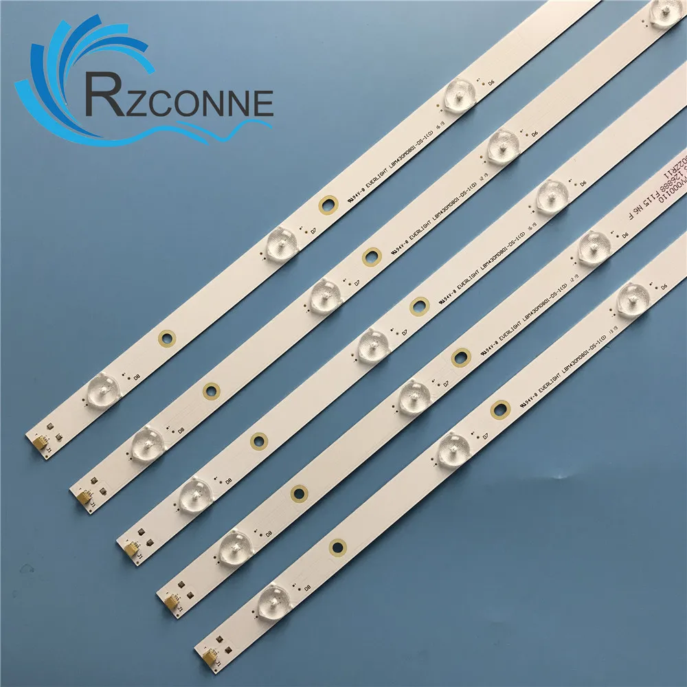 Fita de retroiluminação led 850mm 8 lâmpadas para tv lcd de 43 polegadas modelo (0) 3v/led