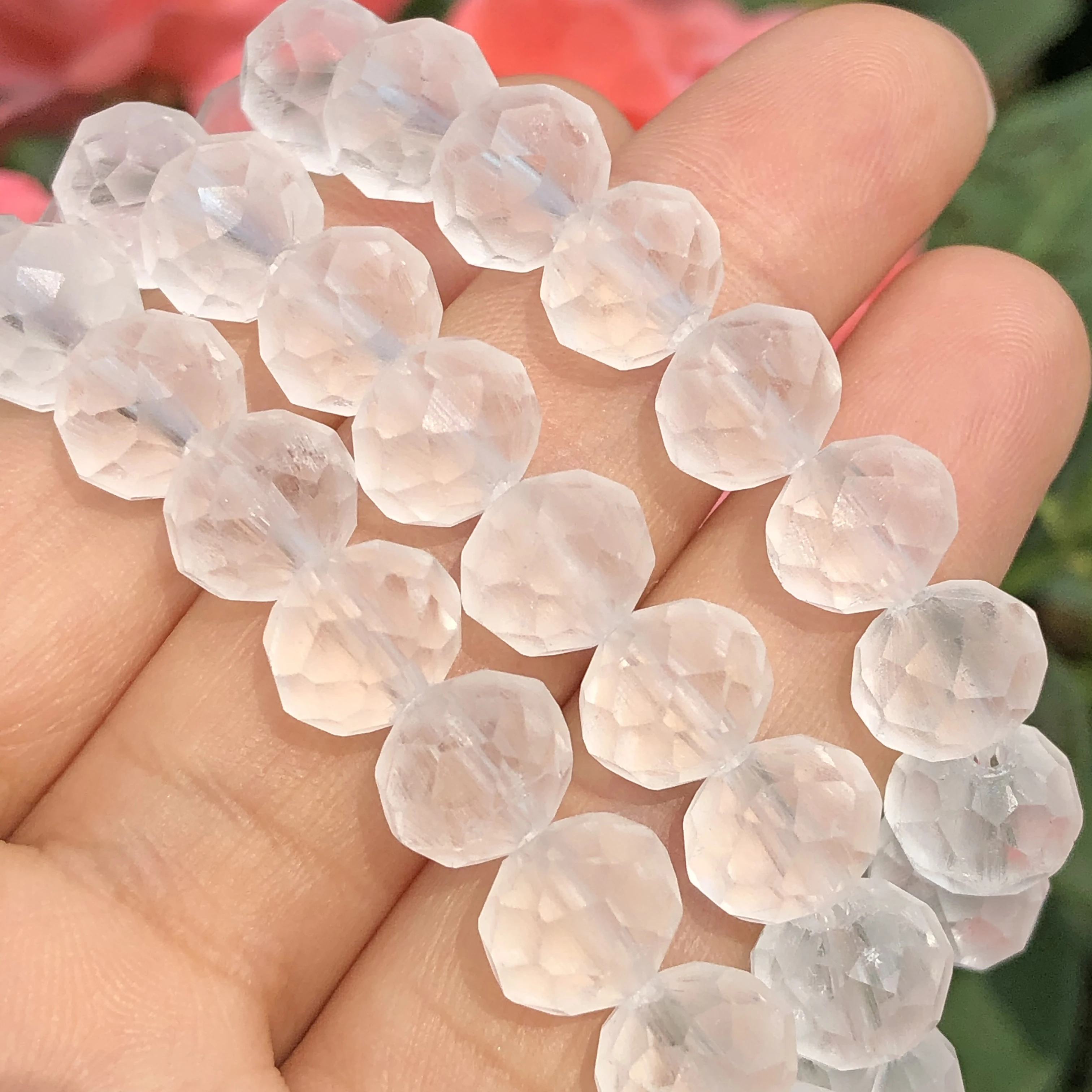 Upscale Matte White Austrian Crystal Glass Faceted Rondelle Loose Spacer Beads For Jewelry Making Diy Earing Bracelet 4/6/8/10MM