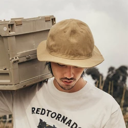 Red Tornado Bucket Hat Outdoor Fishing Camping Sunhat Cap For Unisex Tan & Black