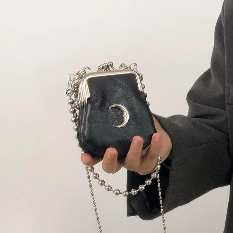 

Fashion Chain Y2k Cool Girls Shell Crossbody Bags Retro Design Women Mini Coin Purse Handbags Vintage Ladies Small Shoulder Bag