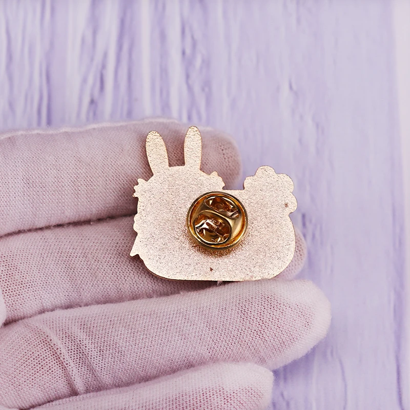 Most Anxious Brooch Cute Bunny Rabbit Enamel Pin Animal Anxiety Scared Badge Accessory Gift Idea