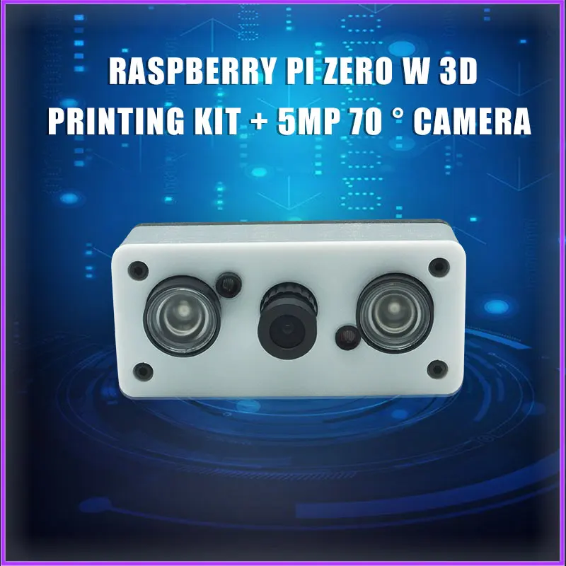 raspberry pi zero w kit case de impressao 3d mais 5mp 70 noite versao camera mais 32gb cartao sd mais dissipador de calor mais adaptador de energia 01