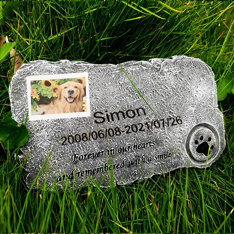 

Paw Print Pet Tombstone dogs Cat Memorial Stones for dog Gravestones Pet Funeral Gifts pet memorial