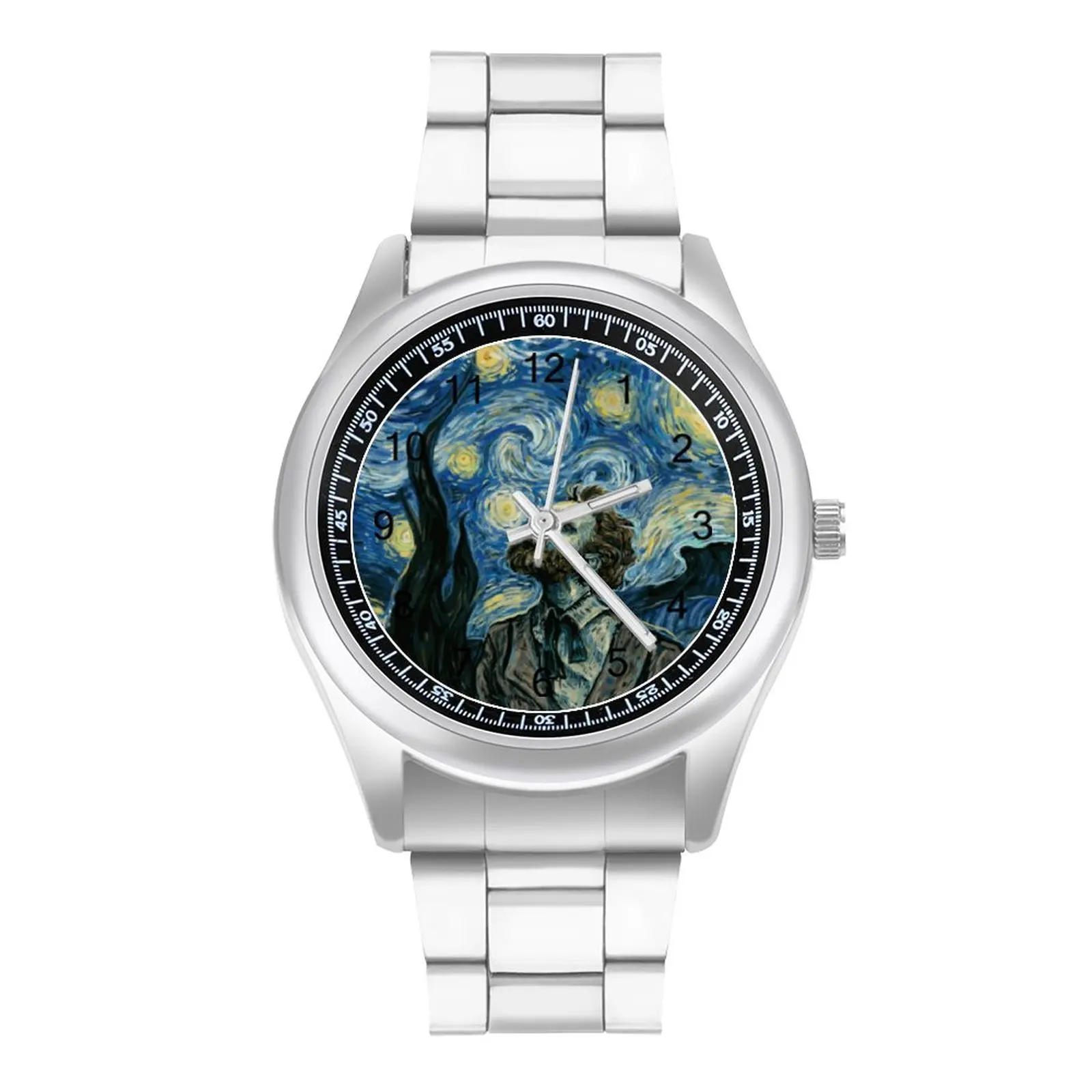 Van Gogh Starry Night Quartz Watch Exclusive Man Wrist Watch Design Steel Gym High Class Wristwatch