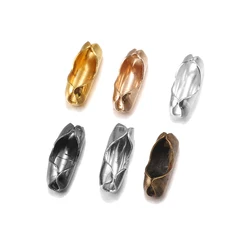 200 pz/lotto 1.5/2.0/2.4/3.2 millimetri Catena Della Sfera Connettori Catenacci Oro Per Il Braccialetto di DIY Collana di Perline catena Monili Che Fanno