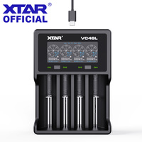 XTAR VC4SL 18650 Battery Charger USB C QC3.0 Fast Charge 1.2V Ni-MH AAA AA Batteries Rechargeable Li ion 21700 Battery Charger