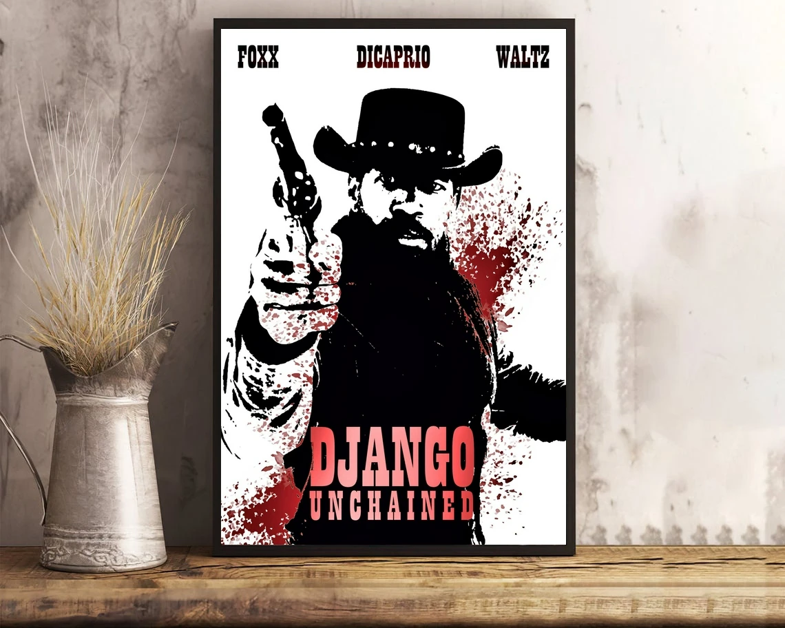 جانغو غير مقيد الفيلم المشارك ديكور المنزل طلاء جدران (بدون إطار) #1