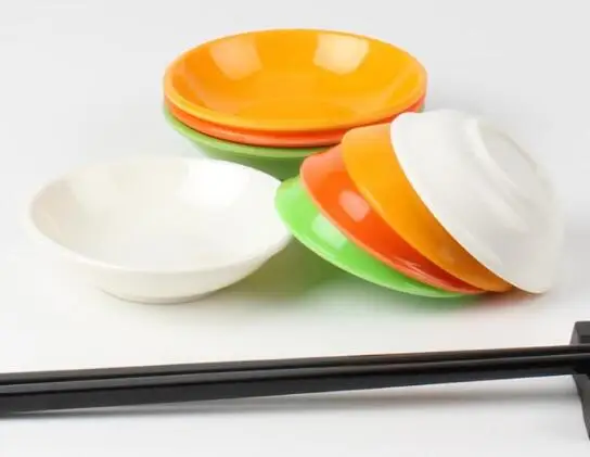 200pcs Japanese melamine round dipping sauce dishes sushi wasabi soy sauce dish restaurant kitchen tableware