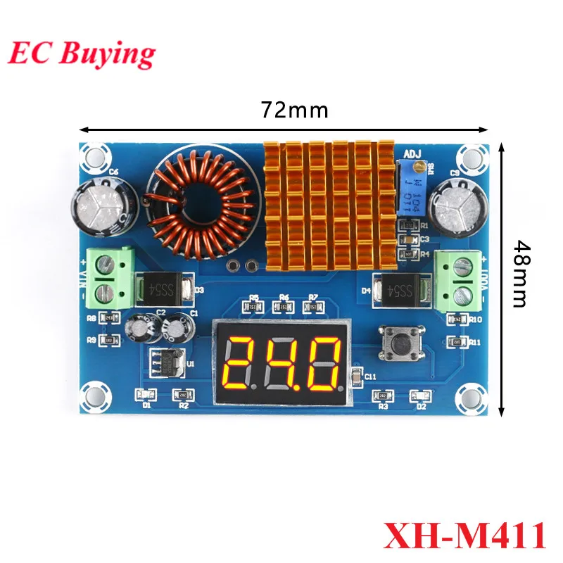 XH-M411 DC-DC Digital Boost Board Step Up Module High Power 5-45V Output 5A