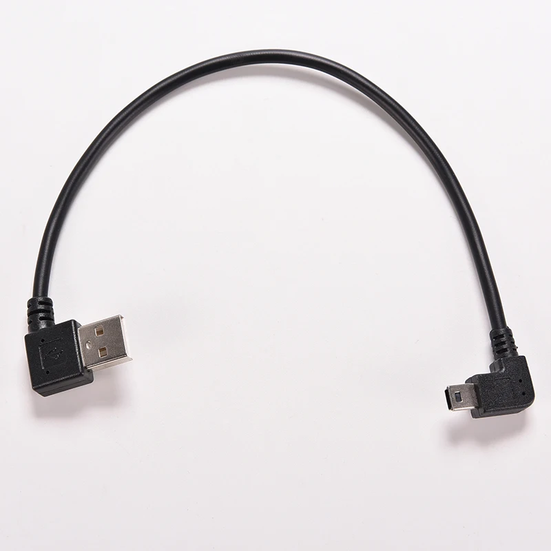 

1Pc Mini USB 2.0 A Right Male Plug To Mini B 5P Right Angle Male Plug Cable Adapter Cord