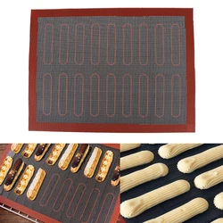 Hot Silicone Double Sided Printing Baking Mat Non Stick Pastry Oven Cake Baking Perforated Sheet Liner Pastry Mat 30x40cm