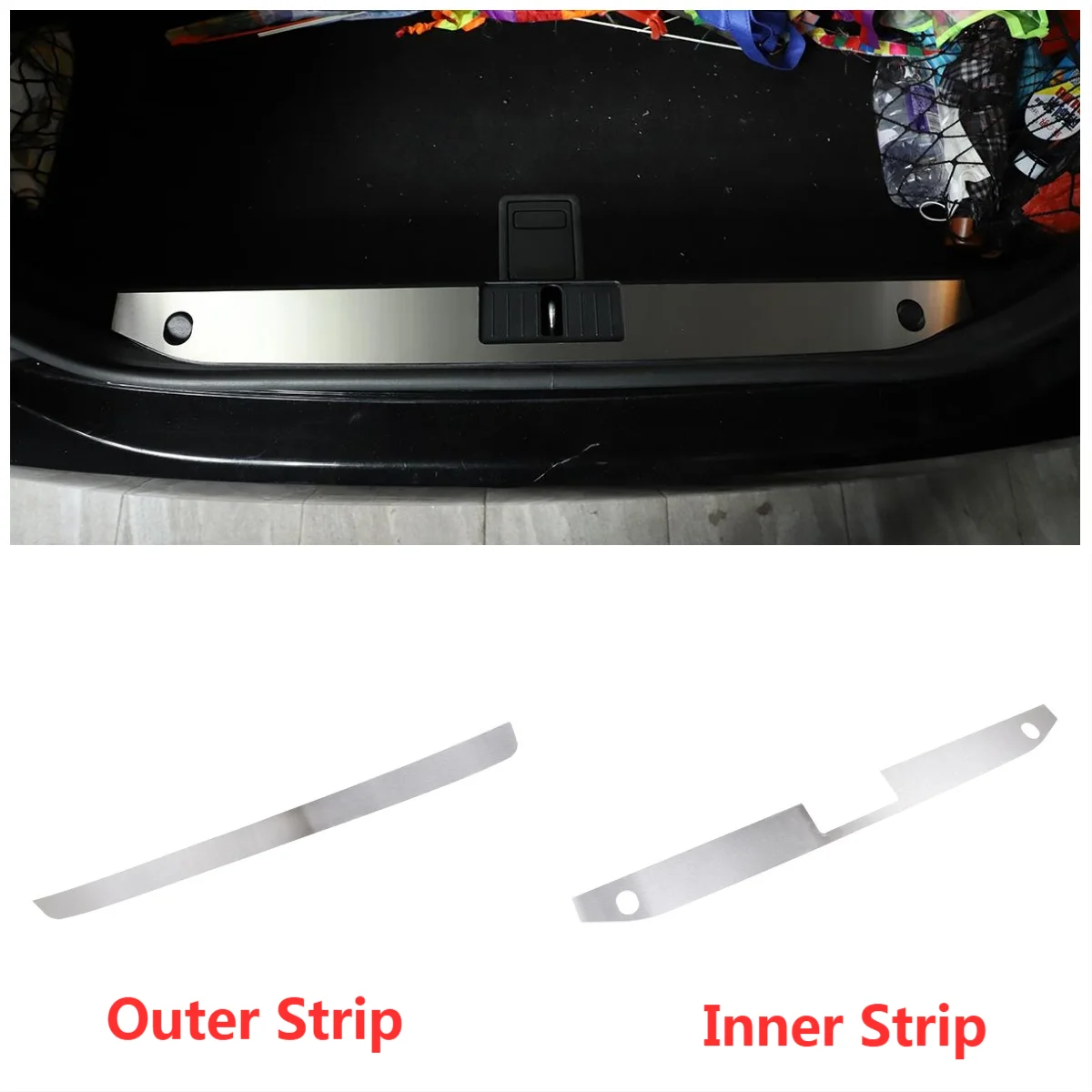 

For 08-12 Mercedes Benz S Class Stainless Steel Tailgate Interior & Exterior Protection Strip Trim Guard Decorative Accessories