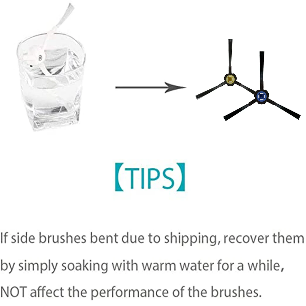 Per ILIFE V8 Plus / V8S accessori ricambi Robot aspirapolvere Kit di ricambio consumabili spazzole laterali