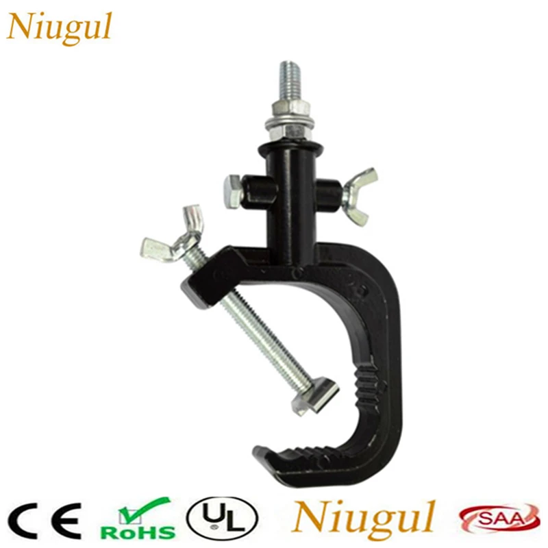 

5pcs/lot Stage Light Hook Aluminium Truss Tigger Clamp LED Par Light Moving Head Light Hook Style Eye Ring Coupler Pro C-Clamp