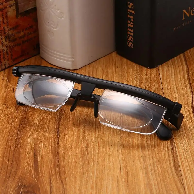 Creative Reading Glasses Near  Far Dual-Purpose Focal Length Adjustable -6D+3D Degree of Presbyopia Magnifier Magnifying Class