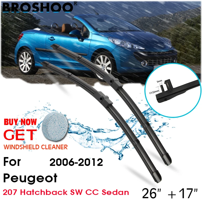 Car Wiper Window Windscreen Windshield Wiper Blades Arm Auto Accessories For Peugeot 207 Hatchback SW CC Sedan 26