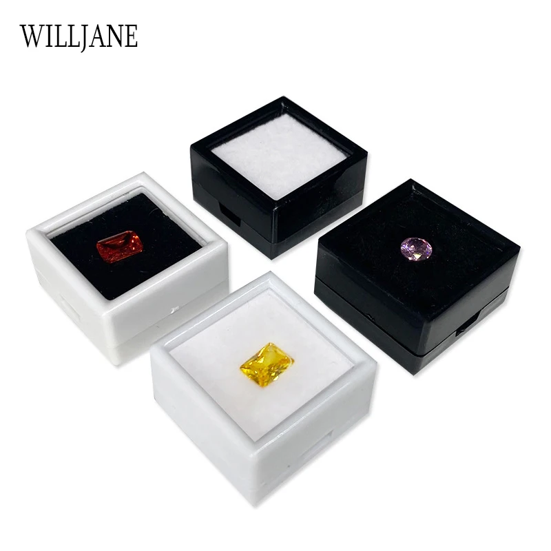 

Wholesale 100pcs Gemstones Display Box Loose Diamond Packaging Organizer Case Jewelry Beads Pendant Holder Gem Storage Container