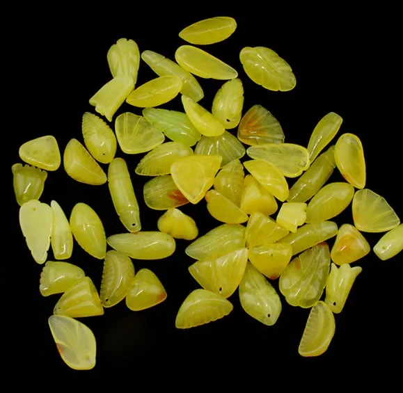 

200pcs/lot Synthetic imitation beeswaxDiy Accessories Resin Leaves Spacer Loose Beads For Jewelry Making pendant