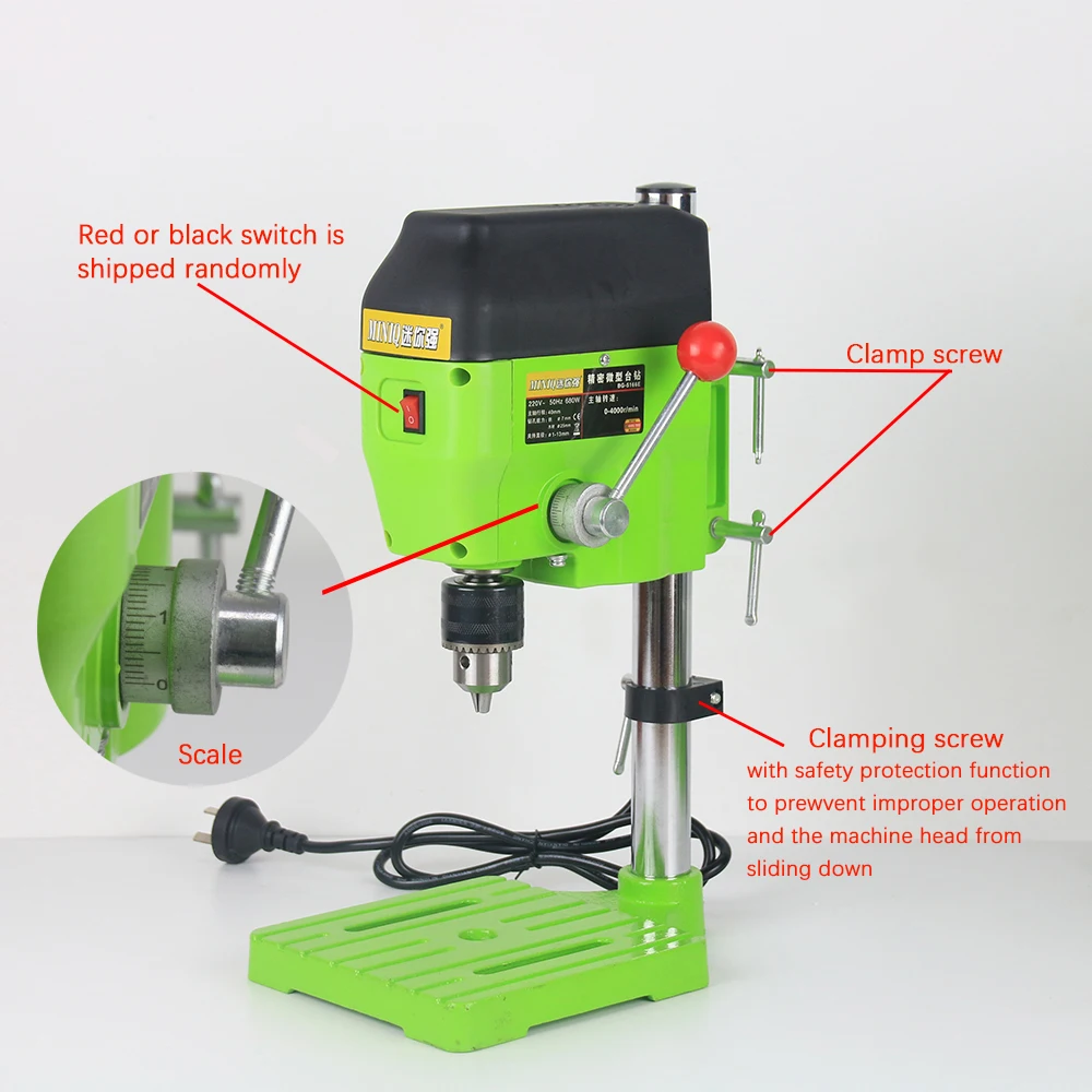 480W 580W 680W Electric Mini Drilling Machine 5166A 5169A 5166E Drill Press Bench Small Grinder Driller Work Bench 220V