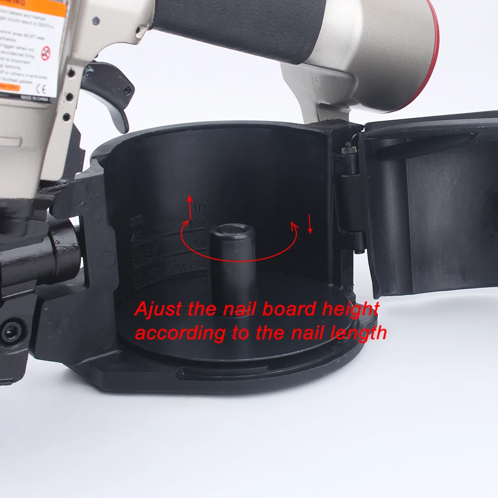 YOUSAILING Quality CN70 Pneumatic Coil Roofing Nailer Tool Air Nailing Gun Coil Nailer Pneumatic Nailer Woodworking Tool