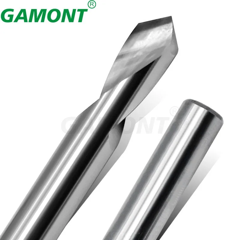 GAMONT Milling Cutter Alloy Coating Tungsten Steel Tool By Aluminum Cnc Maching 1 Blade Spot Drills Top Chamfered Milling Cutter