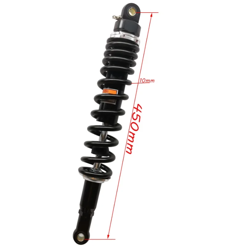 Spring 10MM 1PCS 450MM  motorcycle rear air suspension shock absorber for HONDA YMAHA SUZUKI kawasaki Aprilia Benelli  black