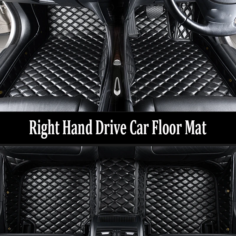 Custom Right Hand Drive Special Car Floor Mats For Mazda CX8 CX-8 CX 8 2019 Year Waterproof Leather Anti-slip Carpet Liners