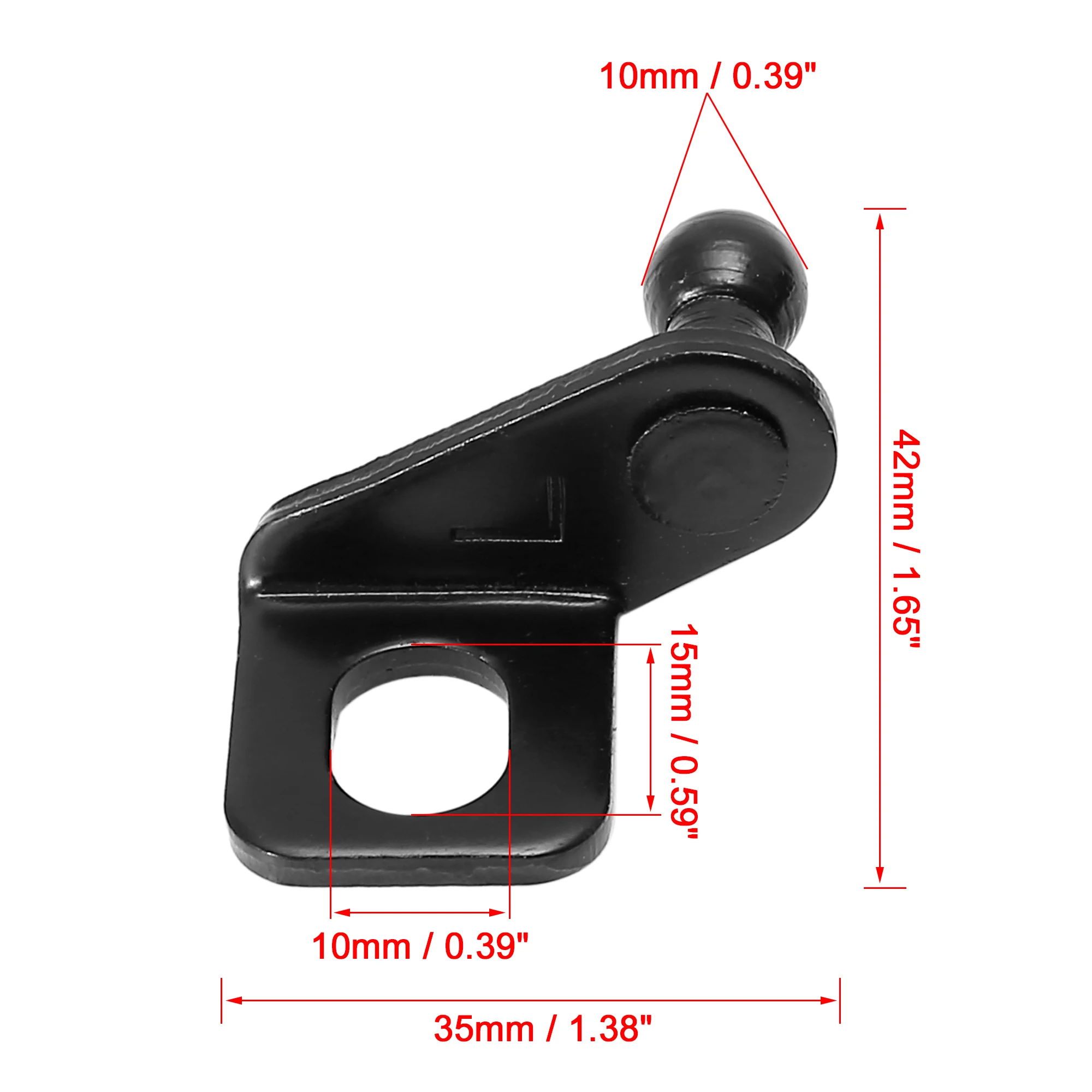 X Autohaux 1 Pair 2 Pairs 10mm Car Ball Studs Mounting Brackets for Gas Struts Shocks 42x35x21mm 67x23x23mm 57x40x20mm