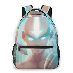 Aang Fan Arte Digital Avatar Mochila para Meninas Meninos Mochila de Viagem Mochilas para Adolescente escola saco