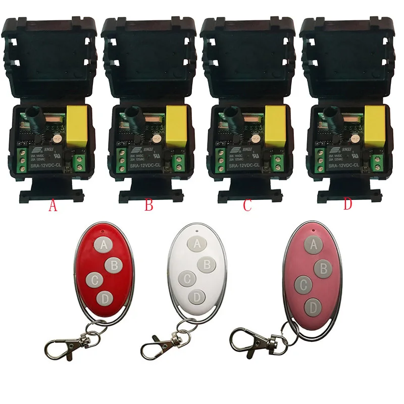 AC220V 1 CH 10A RF Wireless Remote Control Switch System teleswitch  transmitter &  receiver relay Receiver Smart Home Switch