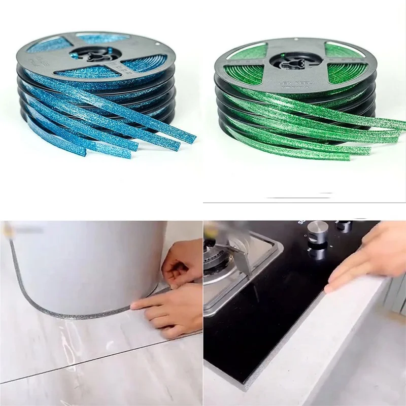 6M Ceramic Tile Mildewproof Gap Tape Self-adhesive Kitchen Waterproof Sticker Bathroom Beautiful Seam Tape Edge Decoration