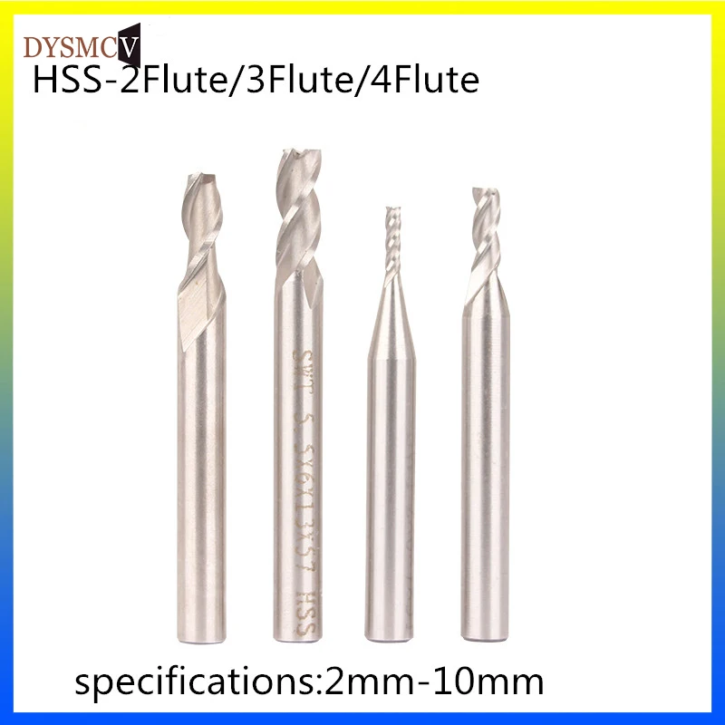 2 pcs. HSS end cutter13mm 14mm 15mm 16mm 17mm 18mm 2 flute 3 flute 4 flute HSS end cutter CNC milling cutter