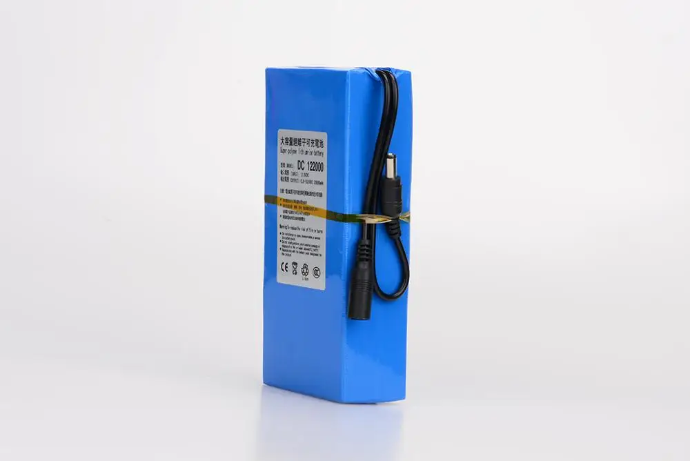 MasterFire DC 12V 20000mAh Super Power Bateria Portátil Recarregável Pacote de Baterias de Lítio de Polímero com Plugue EUA para Câmera CCTV