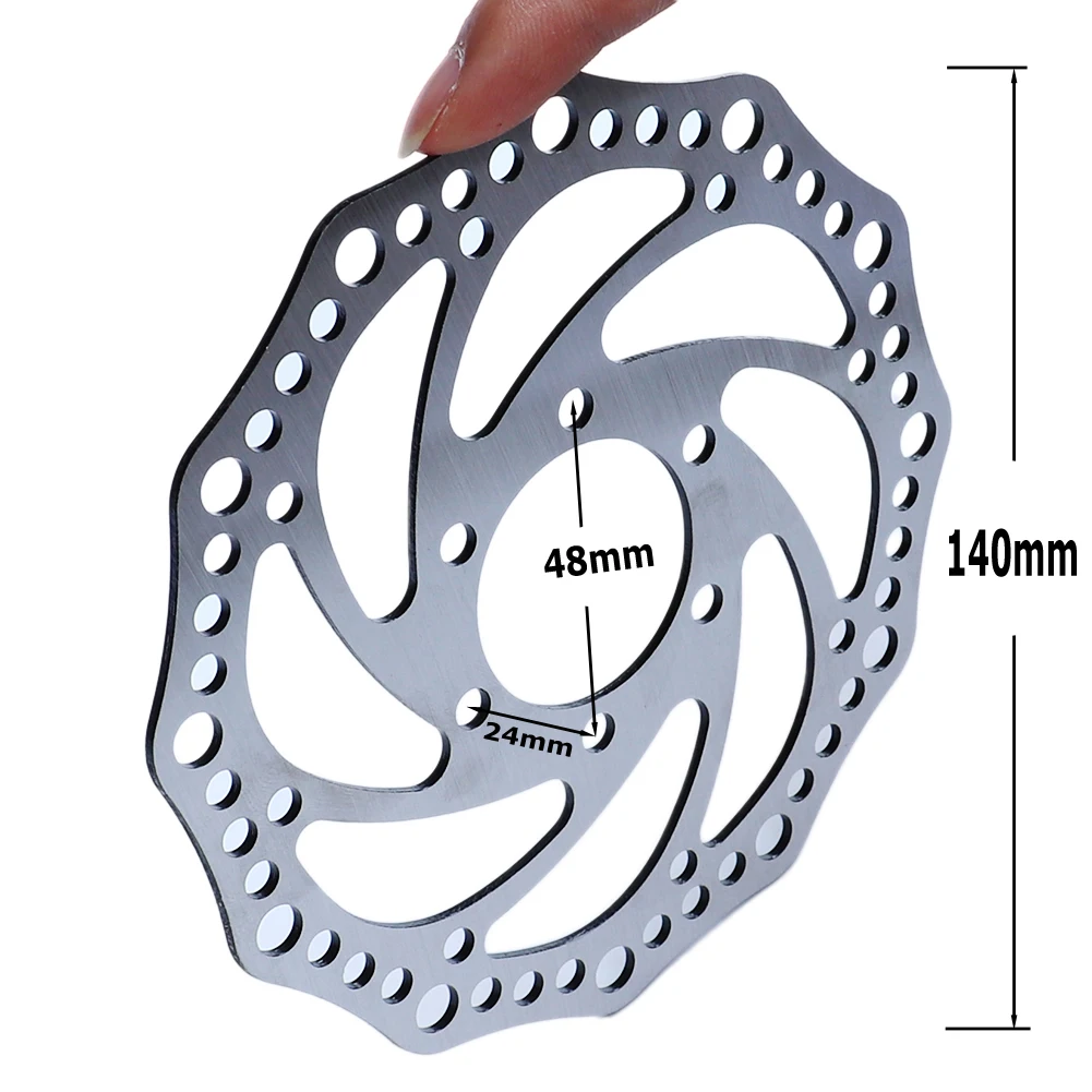 

140mm Brake Disc Rotor Pad For Electric Scooter Stainless Steel 6 Hole 37mm Inner Diameter E-scooter Brake Disc Rotor Bike Parts