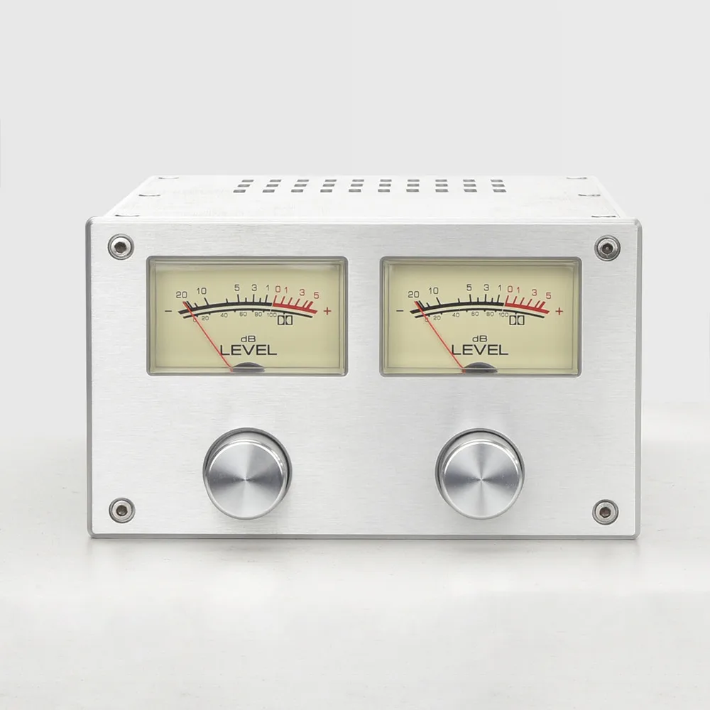 

BZ1710 Retro Double Level Meter Full Aluminum Amplifier Chassis Tube Power Amp Case Mini Enclosure Diy Box 172*100*268MM