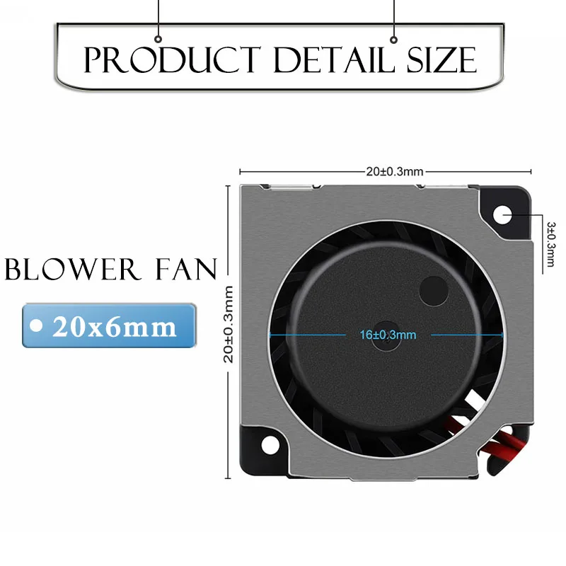 Gdstime-unidad de estado sólido de escritorio, radiador dedicado de 20x20x6MM, ultradelgado, Turbo Cooler, ventilador 2006, 2CM, DC 5V, 20MM