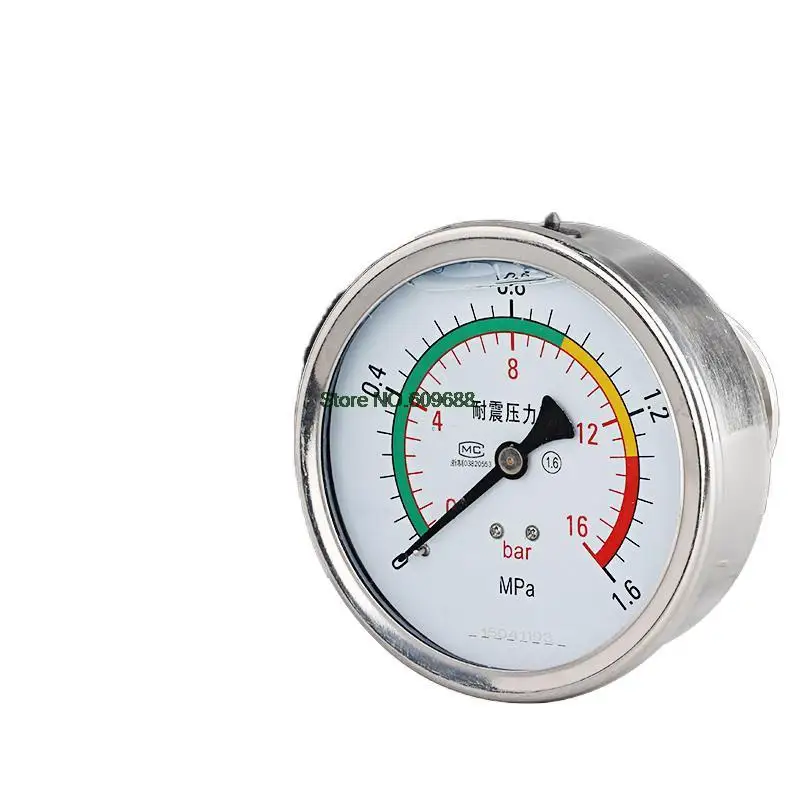 Diaphragm Pressure Gauge YTP100ZBF Health Type Axial Chuck Pressure Gauge Clamp Food Fast Loading