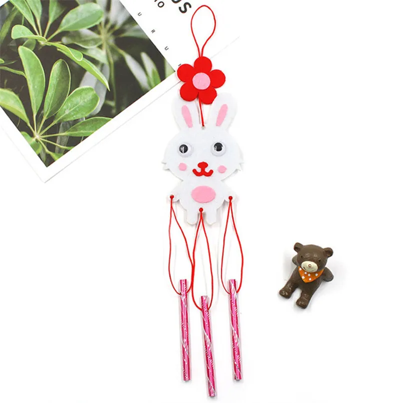 DIY Wind Chimes para crianças, Handmade Craft Toy, Wind Bell Arts, desenhos animados Hangings, adesivos, brinquedos para crianças Windbell para