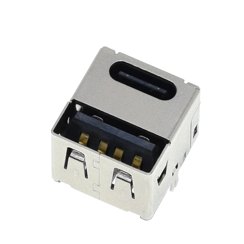 TZT 5/10 Stück 90-Grad-USB-Anschlussmodul Typ-C Dual-USB-Buchse 4 Gerade Füße Buchse PD-Schnellladegerät für Auto – Detail 5