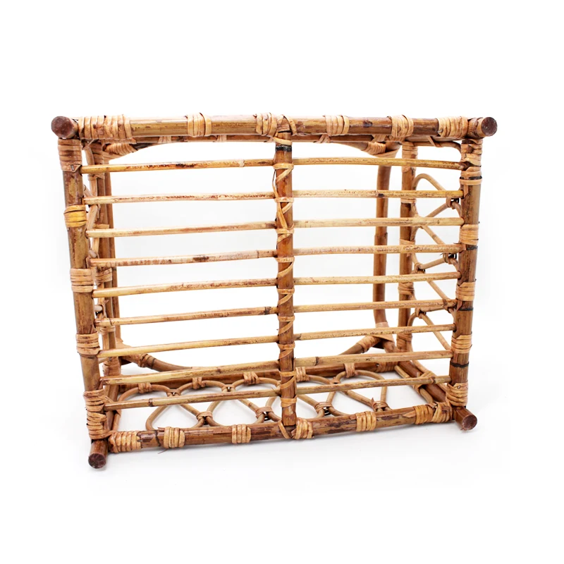 Newborn Photography Props Baby Vintage Woven Basket Photo Shooting Infant Rattan Container Shoot Furniture Posing Accessoire Bed