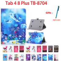 For Lenovo Tab 4 8 Plus TB-8704X 8.0'' Flip Tablet Case For TAB4 8 plus TB-8704F TB-8704 Stand Cover Protective Universal Shell